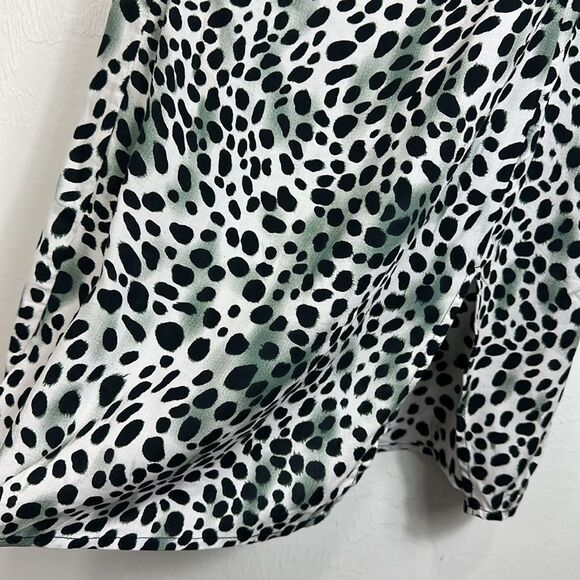 Motel Datista Square Neck Slip Mini Dress Dalmatian Size L - Picture 4 of 10
